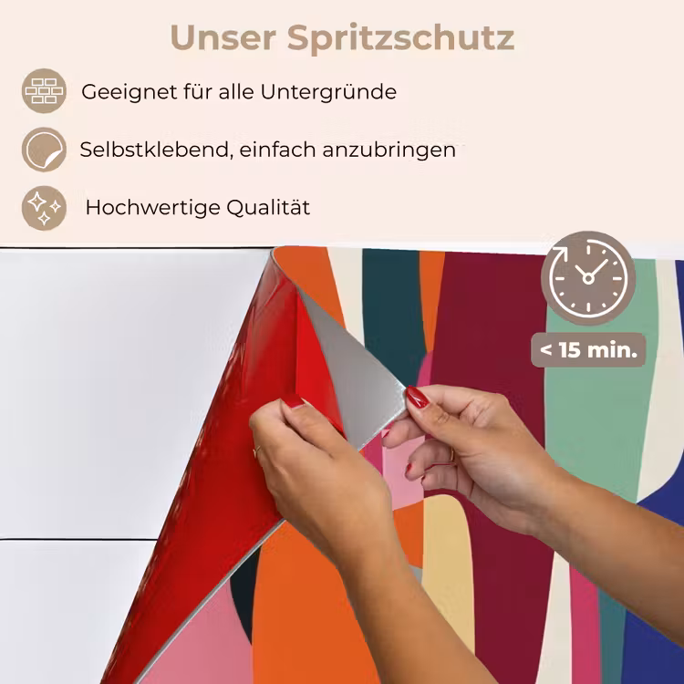 Spritzschutz Küche - Formen - Rhythmisch - Farben - Abstrakt — 4