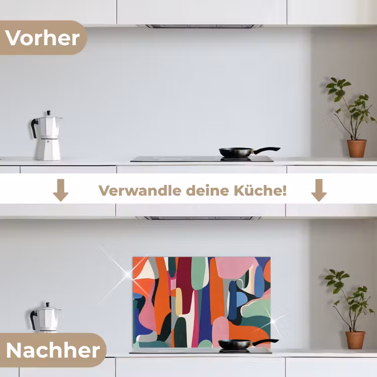 Spritzschutz Küche - Formen - Rhythmisch - Farben - Abstrakt — 7