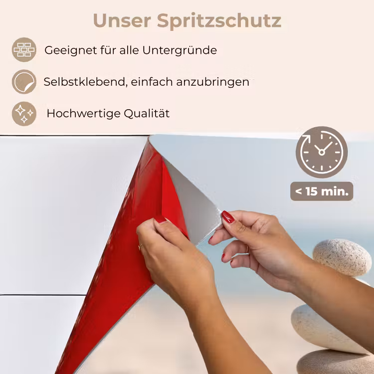 Spritzschutz Küche - Steine - Stapel - Sand - Meer — 4