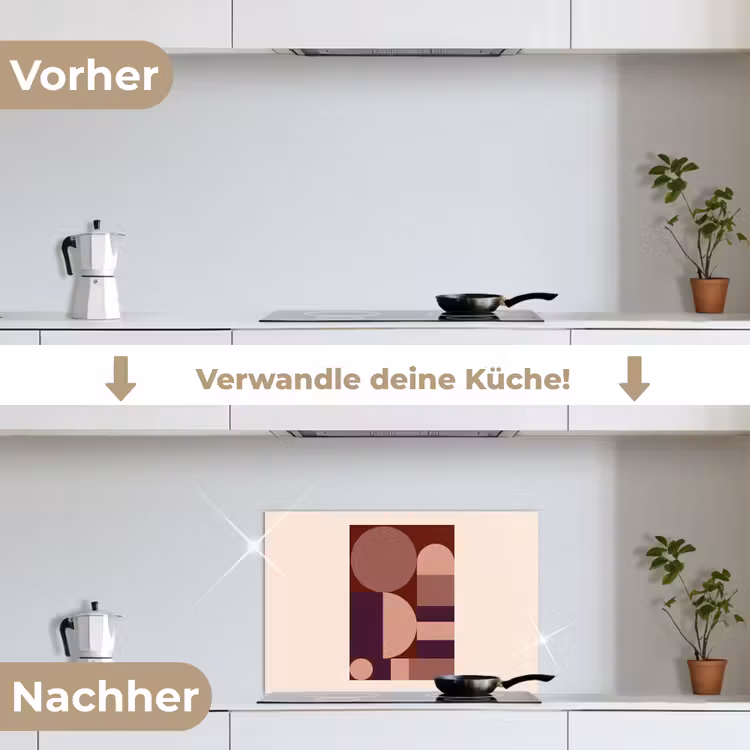 Spritzschutz Küche - Geometrisch - Kreise - Rot — 7