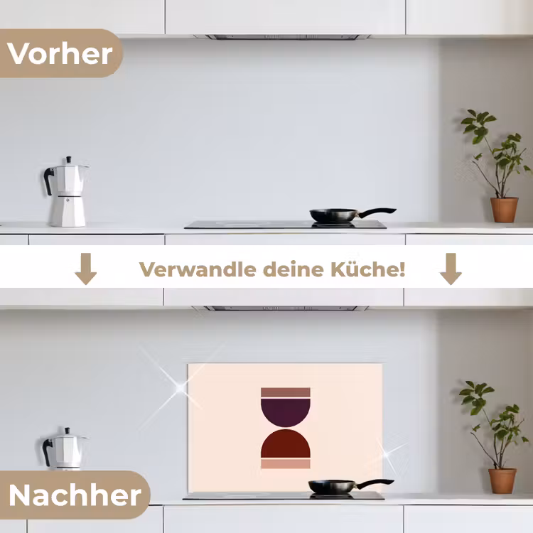 Spritzschutz Küche - Sanduhr - Symmetrisch - Rot - Lila — 7