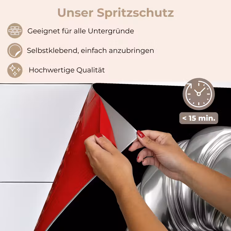 Spritzschutz Küche - Croissant - Metall - Silber — 4