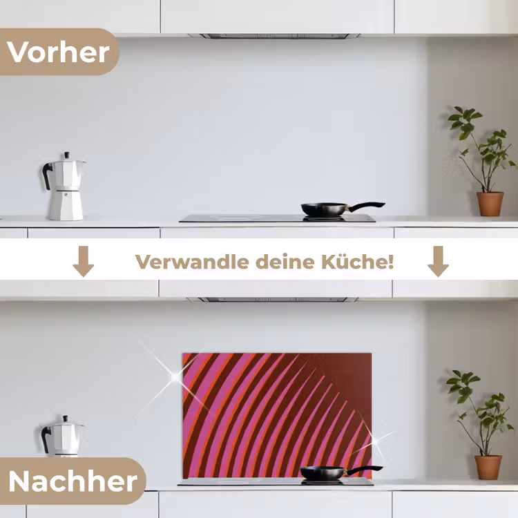 Spritzschutz Küche - Linien - Rot - Bewegung — 7