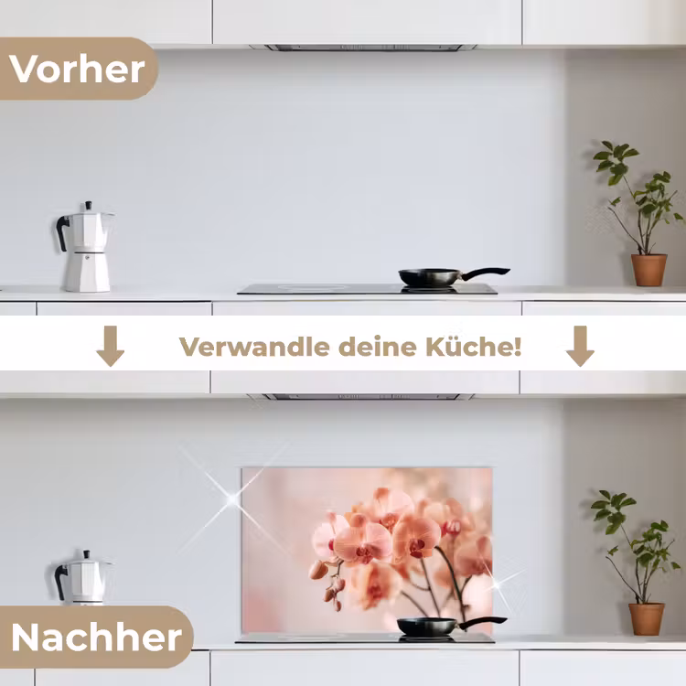 Spritzschutz Küche - Orchidee - Blumen - Rosa - Blütenblätter — 7
