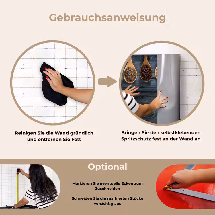 Spritzschutz Küche - Holzlöffel Harmonie — 6