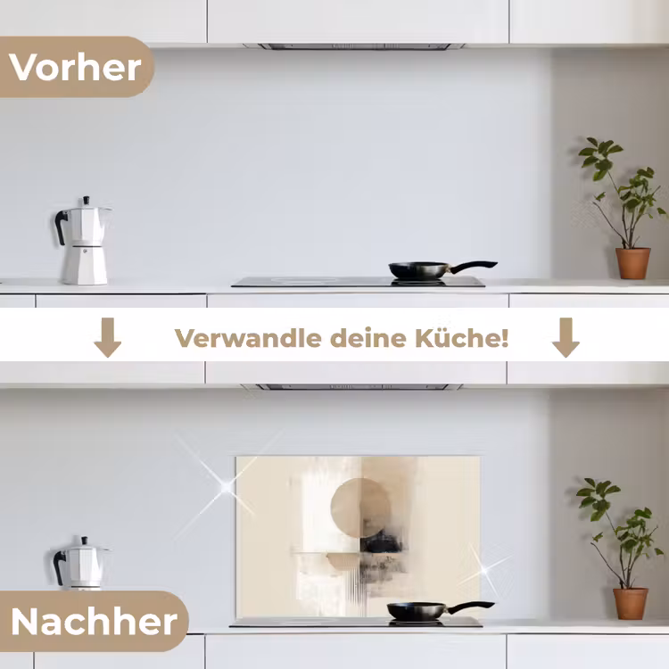 Spritzschutz Küche - Kreis - Zusammensetzung - Tiefe - Beige — 7