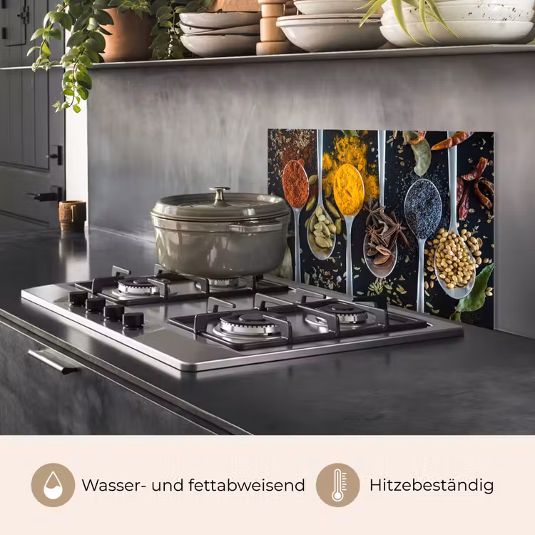 Spritzschutz Küche - Mosaik aus Kräutern und Gewürzen — 2