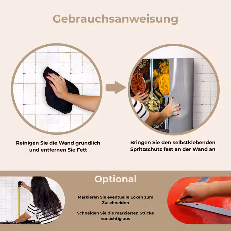 Spritzschutz Küche - Mosaik aus Kräutern und Gewürzen — 6