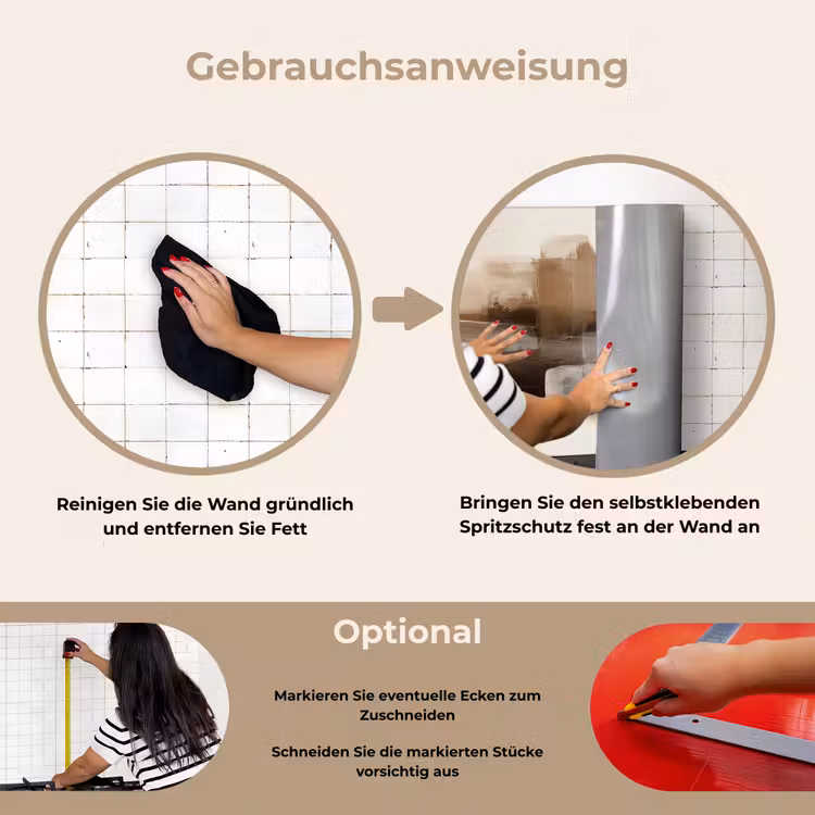 Spritzschutz Küche - Pinselstriche - Abstrakte Landschaft - Ruhe — 6