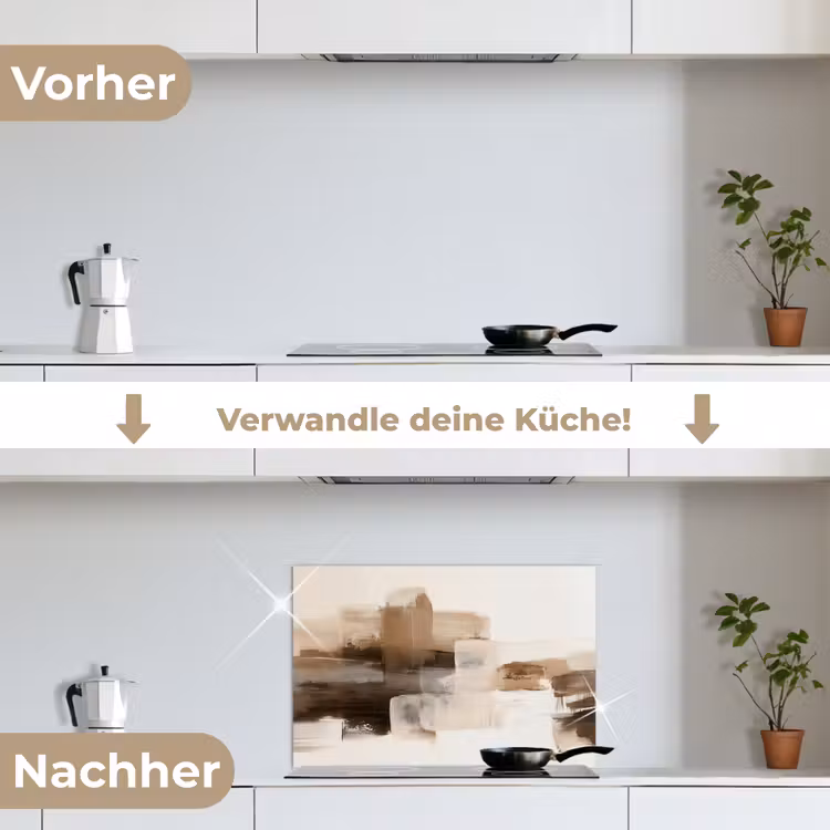 Spritzschutz Küche - Pinselstriche - Abstrakte Landschaft - Ruhe — 7