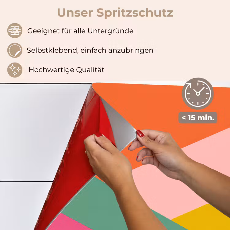 Spritzschutz Küche - Dreiecke - Bunt - Abstrakt — 4