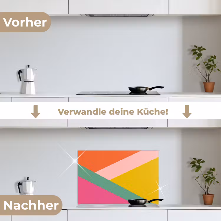 Spritzschutz Küche - Dreiecke - Bunt - Abstrakt — 7