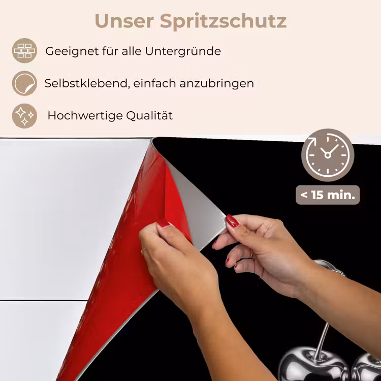 Spritzschutz Küche - Kirsche - Luxuriös - Metallisch — 4