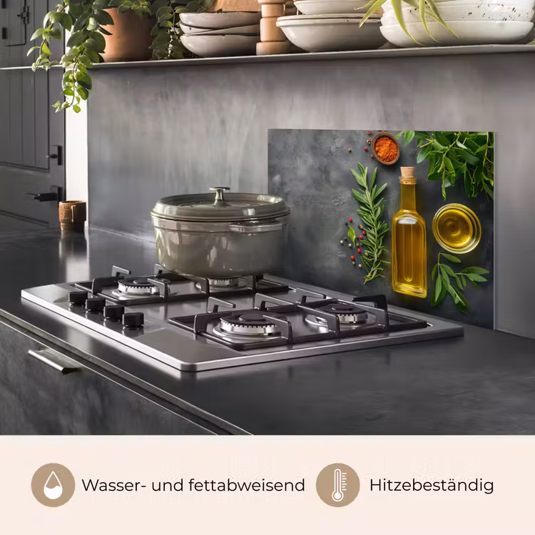 Spritzschutz Küche - Essenzen der mediterranen Küche — 2