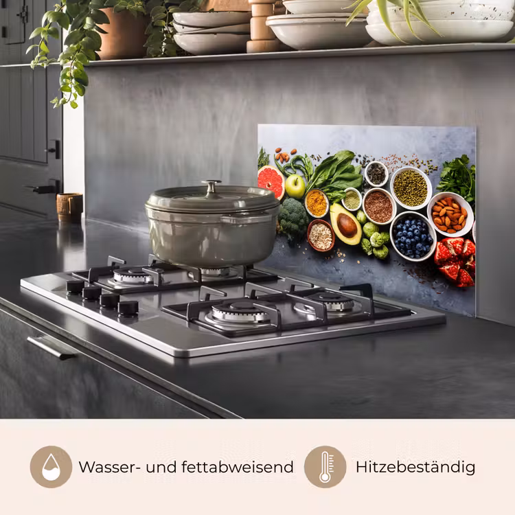 Spritzschutz Küche - Symphonie der Superfoods — 2