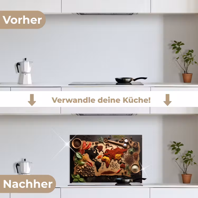 Spritzschutz Küche - Weltkarte der Kräuter — 7