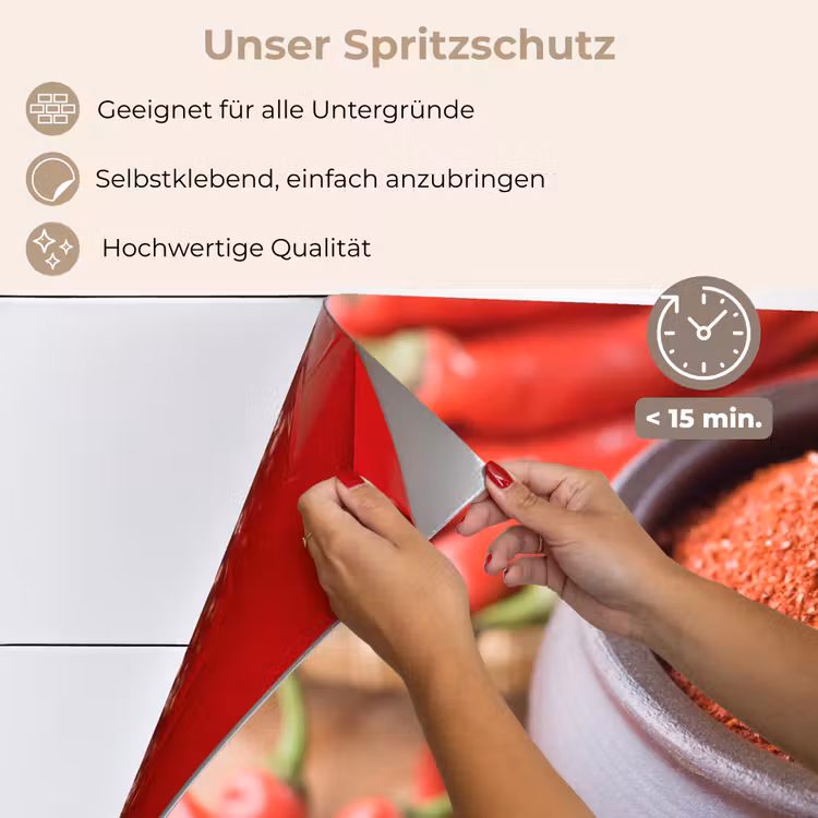 Spritzschutz Küche - Pulverisierter Cayennepfeffer in einer Schüssel — 4