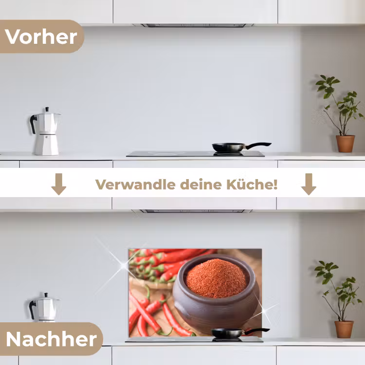 Spritzschutz Küche - Pulverisierter Cayennepfeffer in einer Schüssel — 7