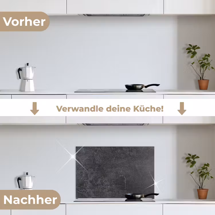 Spritzschutz Küche - Schiefer - Beton - Naturstein - Grau - Industrie — 7