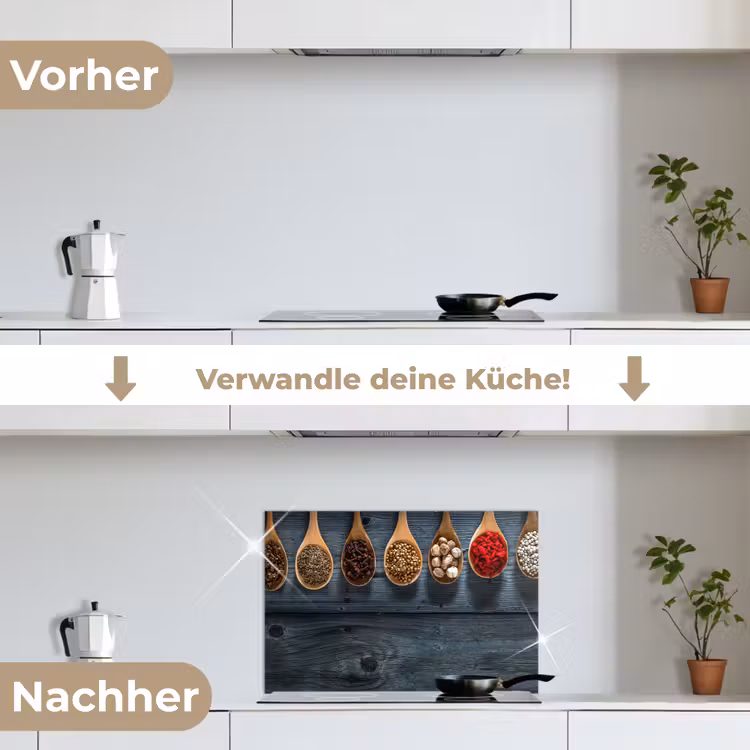 Spritzschutz Küche - Gewürze - Löffel - Holz - Küche - Gewürze - Industrie — 7