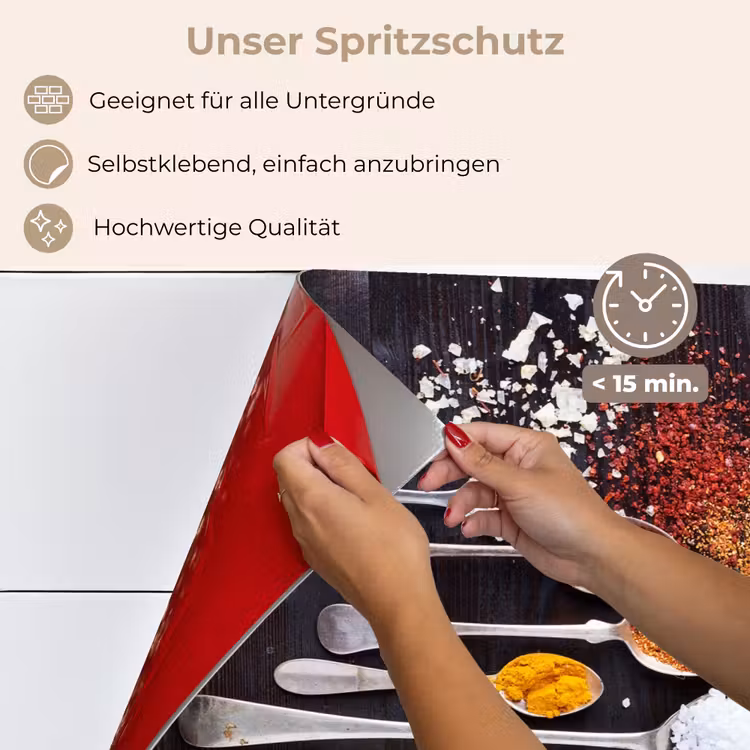 Spritzschutz Küche - Kräuter - Löffel - Gewürze - Industrie — 4