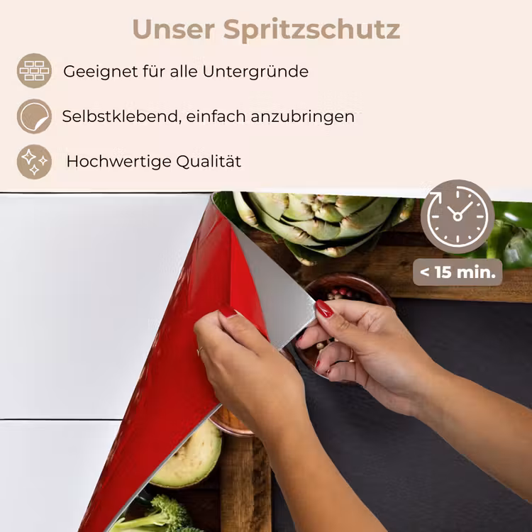Spritzschutz Küche - Obst - Kreidetafel - Gemüse — 4