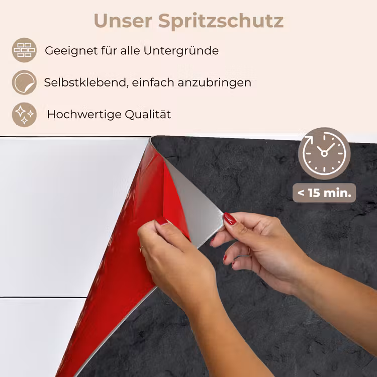 Spritzschutz Küche - Grau - Zement - Beton - Industriell - Strukturiert — 4