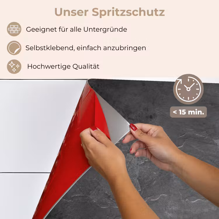 Spritzschutz Küche - Struktur - Zement - Beton - Grau - Vintage — 4