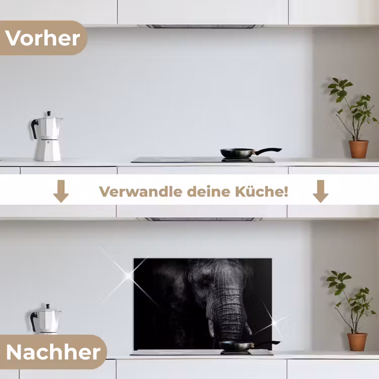 Spritzschutz Küche - Elefant - Tier - Porträt — 7