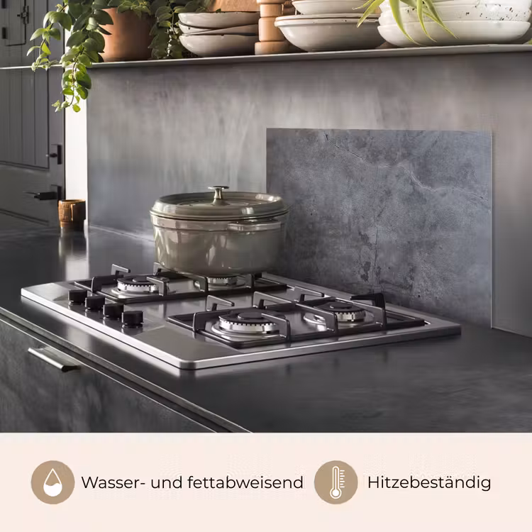 Spritzschutz Küche - Schattenspiel auf Beton — 2