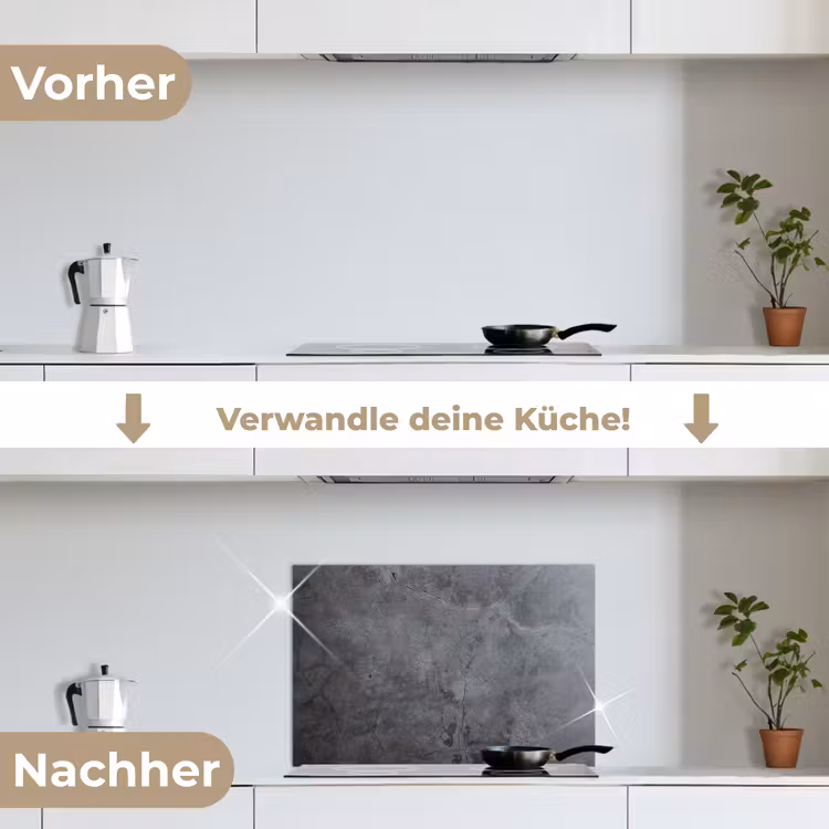 Spritzschutz Küche - Schattenspiel auf Beton — 7