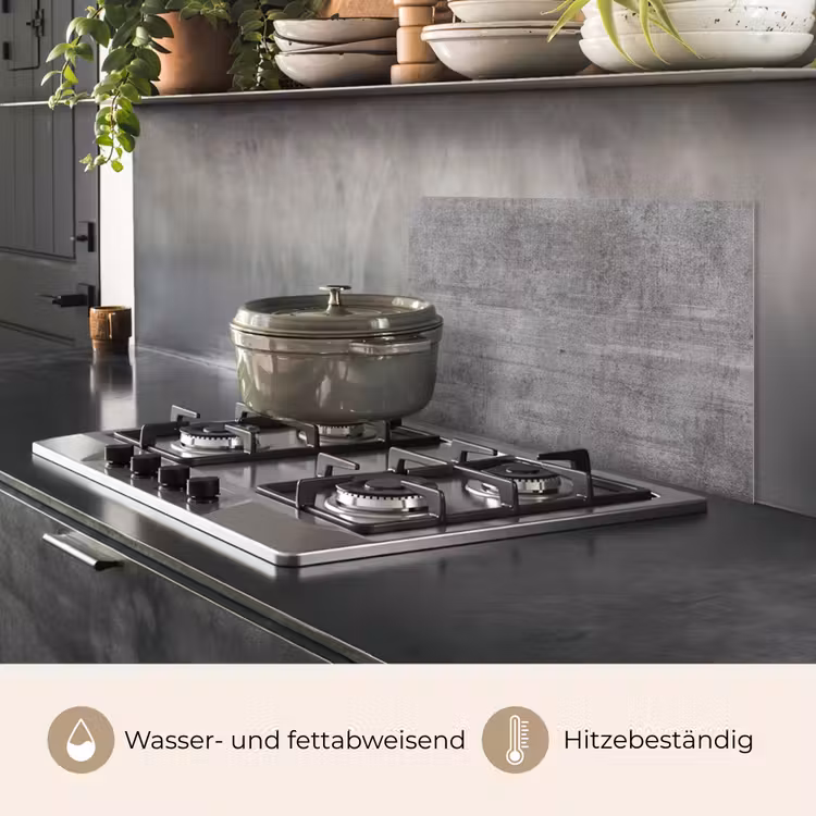 Spritzschutz Küche - Verwittertes Betontuch — 2