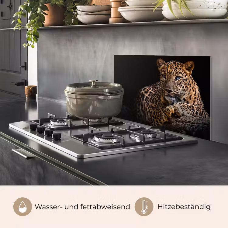 Spritzschutz Küche - Wildtiere - Panther - Porträt - Schwarz - Tiere — 2