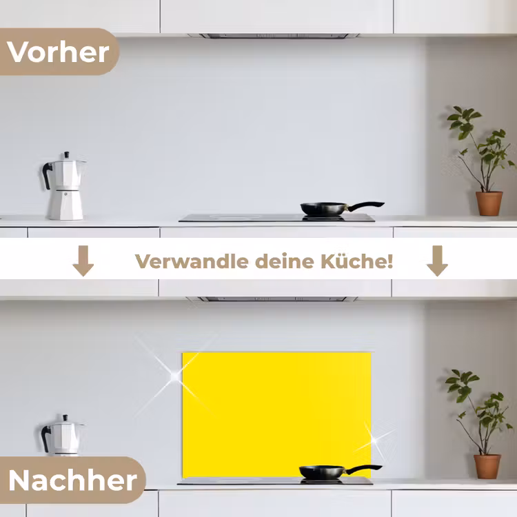 Spritzschutz Küche - Gelb - Zitrone - Neon - Farben — 7