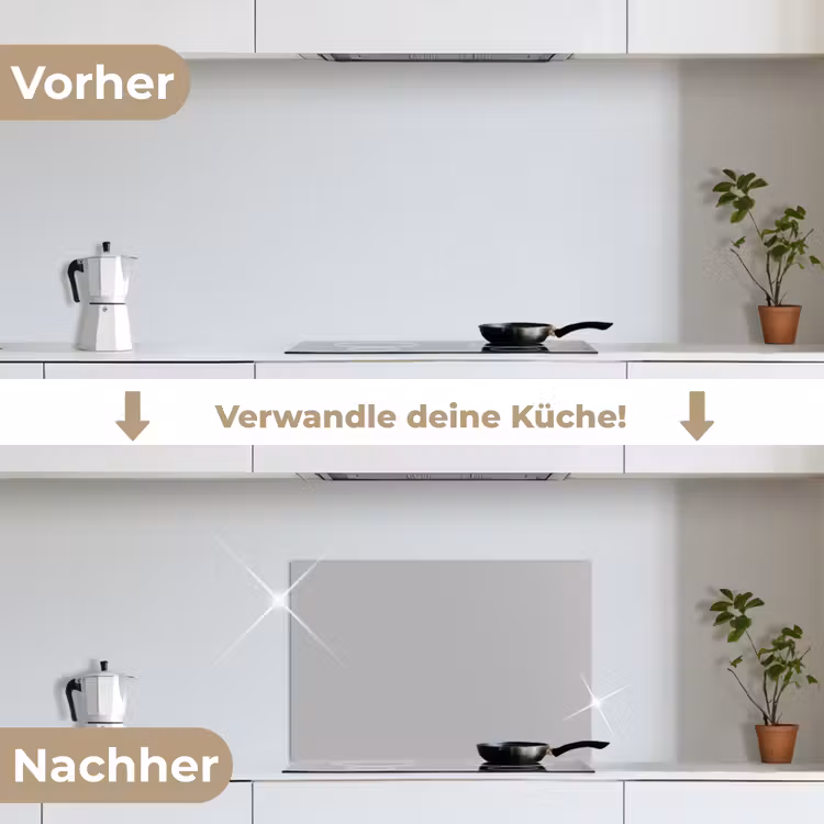 Spritzschutz Küche - Grau - Unifarbener Druck — 7