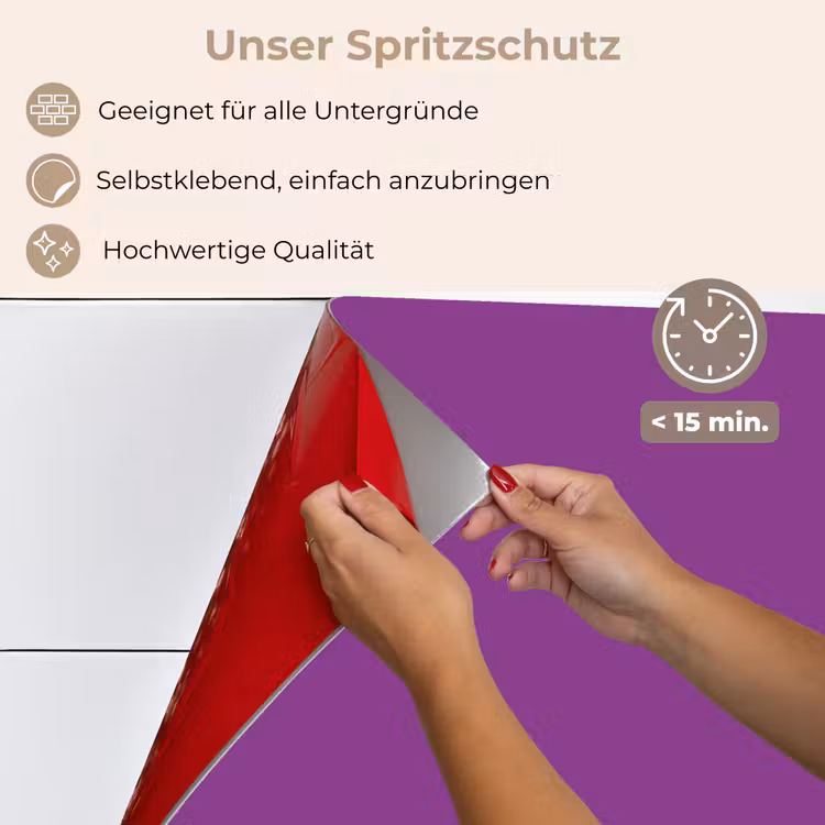 Spritzschutz Küche - Lila - Farben - Unifarben — 4