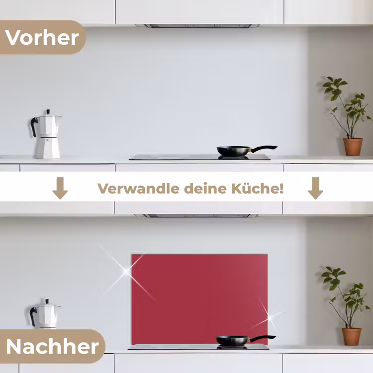 Spritzschutz Küche - Rot - Einfarbig — 7