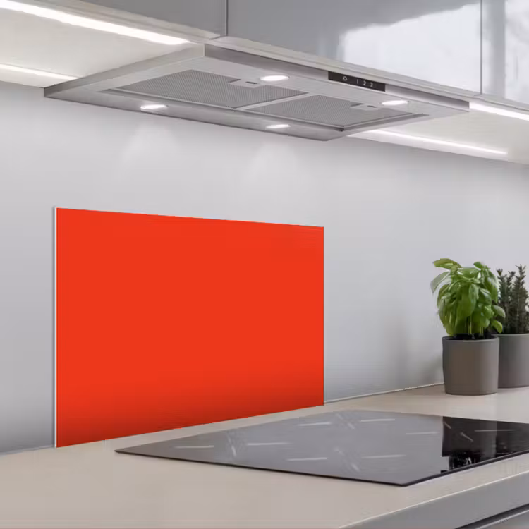 Spritzschutz Küche - Rot - Farbe - Einfarbig — 1