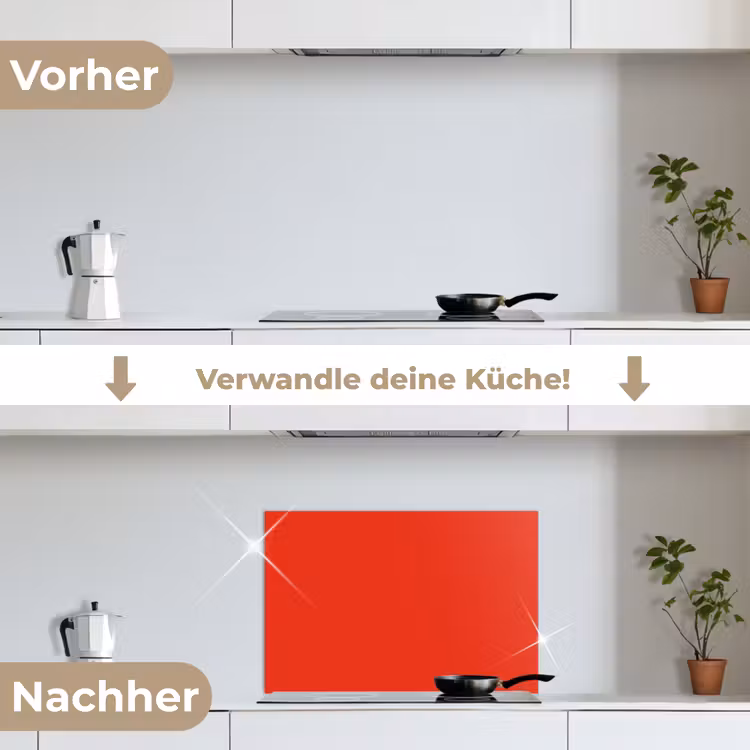 Spritzschutz Küche - Rot - Farbe - Einfarbig — 7