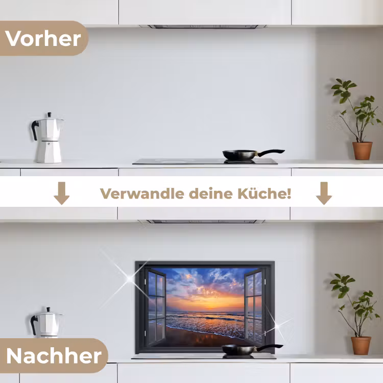 Spritzschutz Küche - Sonnenuntergang am Meer Aussichtspunkt — 7