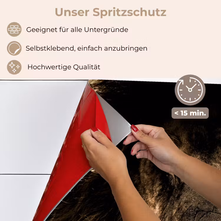 Spritzschutz Küche - Löwe - Tiere - Schwarz - Porträt — 4