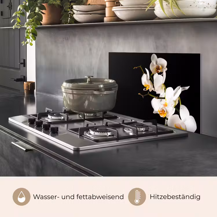 Spritzschutz Küche - Orchidee - Blumen - Pflanzen - Botanisch — 2