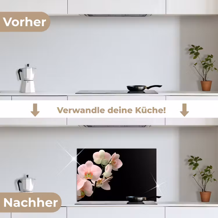 Spritzschutz Küche - Orchidee - Blumen - Rosa - Stilleben - Flora — 7