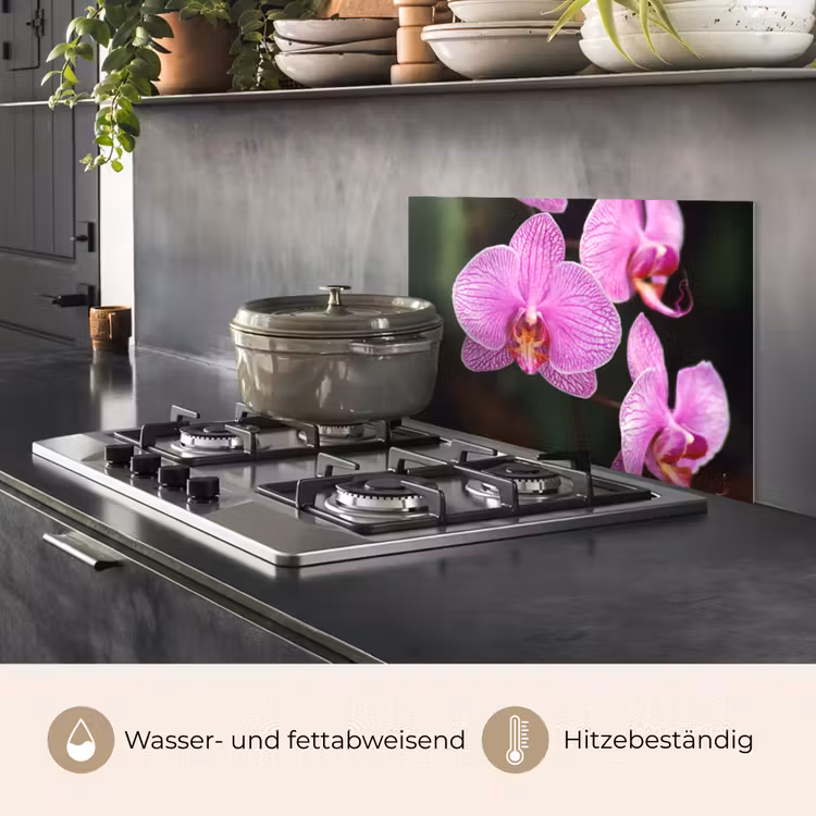 Spritzschutz Küche - Rosa Orchidee — 2