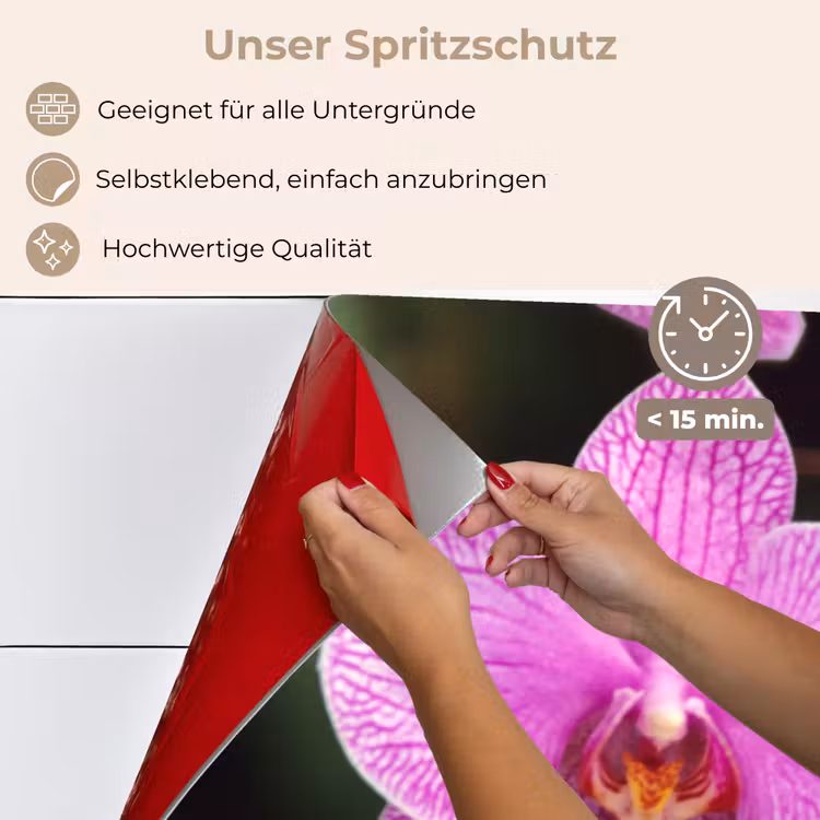 Spritzschutz Küche - Rosa Orchidee — 4