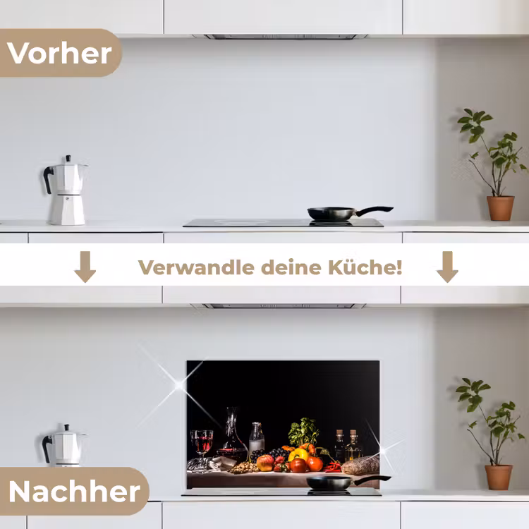 Spritzschutz Küche - Stilleben - Essen - Trinken - Obst - Schwarz — 7