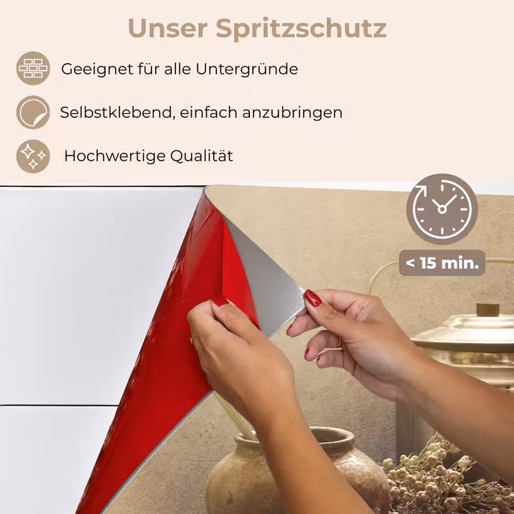 Spritzschutz Küche - Stilleben - Kürbis - Knoblauch - Pfanne - Tisch — 4