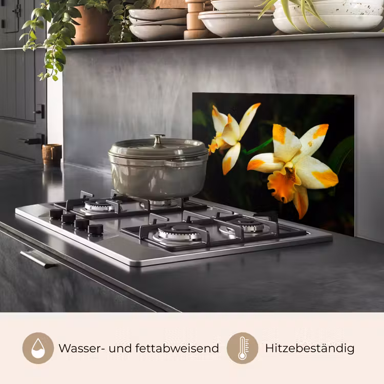 Spritzschutz Küche - Zwei Orchideenblüten — 2