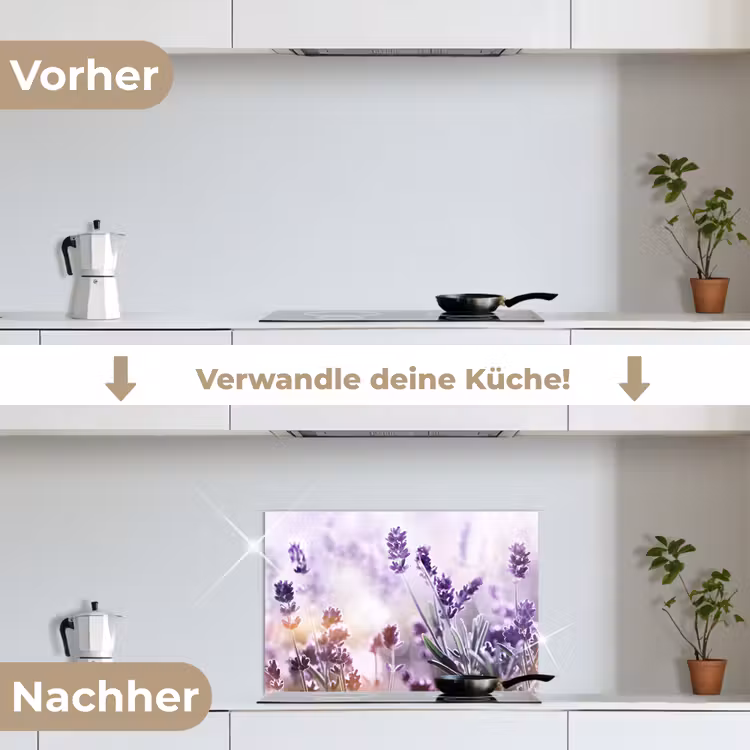 Spritzschutz Küche - Lavendellicht-Spiel — 7