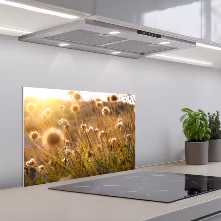 Spritzschutz Küche - Pflanzen - Natur - Blumen - Sonne - Horizont — 1